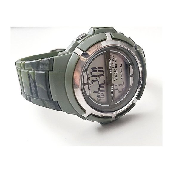 SOLD !!🥳Armitron Sport Unisex 45/7045 Digital Chronograph Resin Strap Watch GUC - Picture 2 of 4